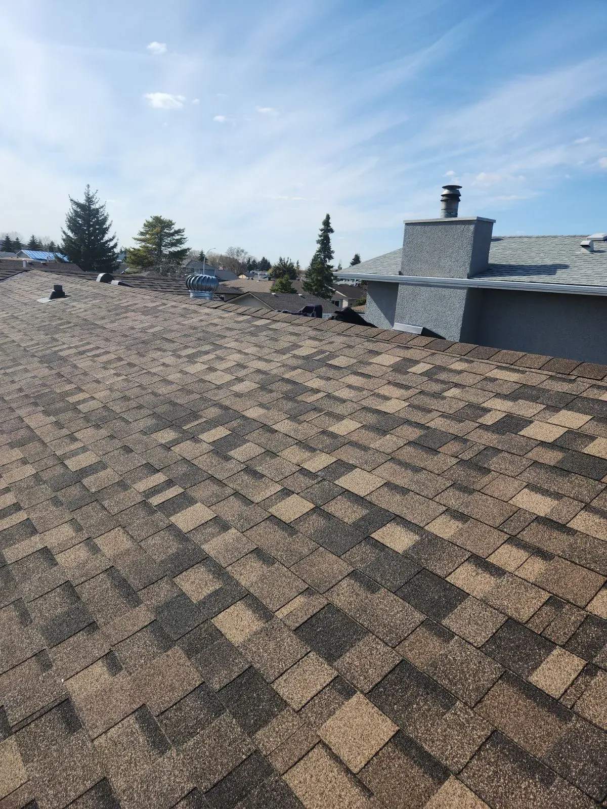 Roof repair detail by Royal Roofing Edmonton